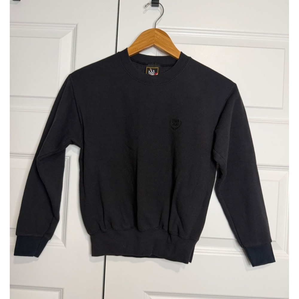 Vintage USA Olympics Crewneck Sweatshirt Youth Medium 10-12 Black JCPenney 90s